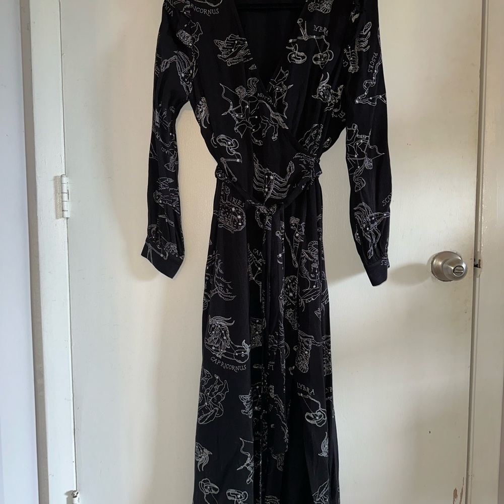 Disturbia Zodiac Wrap Maxi Dress NWOT